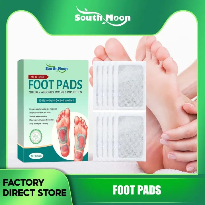 Natural Detox Patch applied to the arch of a foot for overnight wellness and sleep support